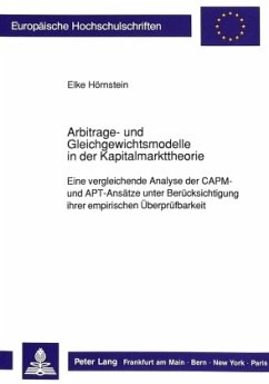 Cover Arbitrage- und Gleichgewichtsmodelle in der Kapitalmarkttheorie
