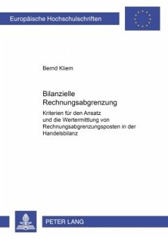 Bilanzielle Rechnungsabgrenzung - Kliem, Bernd