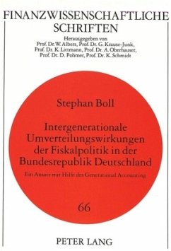Intergenerationale Umverteilungswirkungen der Fiskalpolitik in der Bundesrepublik Deutschland - Boll, Stephan