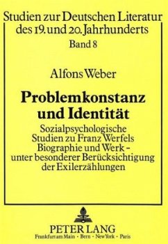 Problemkonstanz und Identität - Weber, Alfons