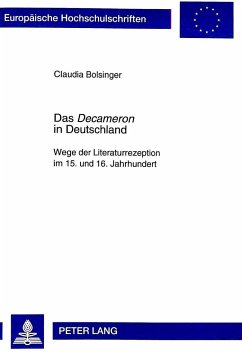 Das «Decameron» in Deutschland - Bolsinger, Claudia