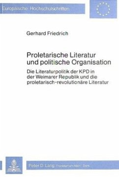 Cover Proletarische Literatur und politische Organisation