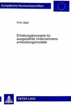 Cover Erhebungskonzepte für ausgewählte Unternehmensentwicklungsmodelle