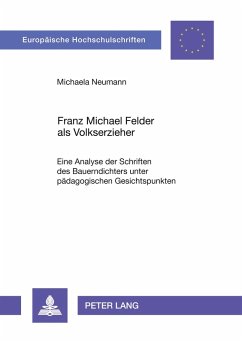 Cover Franz Michael Felder als Volkserzieher
