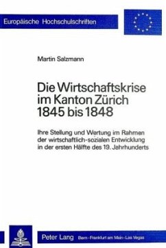 Cover Die Wirtschaftskrise im Kanton Zürich 1845 bis 1848