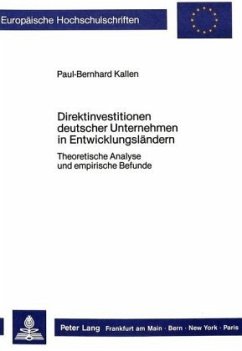 Cover Direktinvestitionen deutscher Unternehmen in Entwicklungsländern
