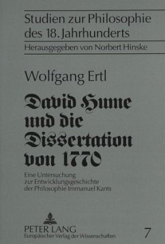 David Hume und die Dissertation von 1770 - Ertl, Wolfgang