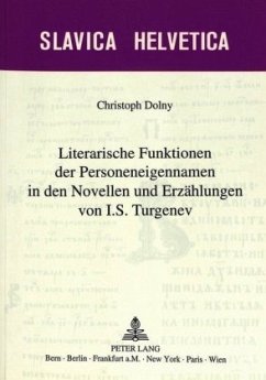 Cover Literarische Funktionen der Personeneigennamen in den Novellen und Erzählungen von I.S. Turgenev