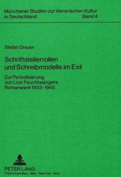 Cover Schriftstellerrollen und Schreibmodelle im Exil