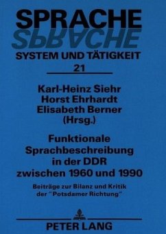 Funktionale Sprachbeschreibung in der DDR zwischen 1960 und 1990