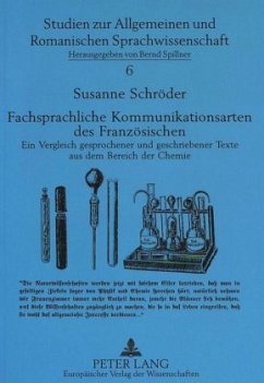 Fachsprachliche Kommunikationsarten des Französischen - Schröder, Susanne