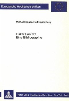 Cover Oskar Panizza. Eine Bibliographie