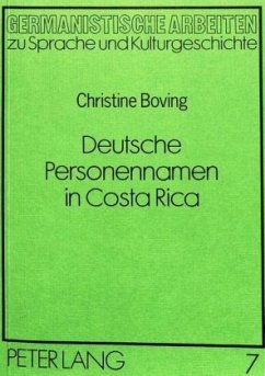 Deutsche Personennamen in Costa Rica - Universität Münster;Boving, Christine