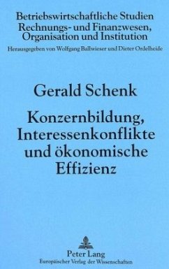 Konzernbildung, Interessenkonflikte und ökonomische Effizienz - Schenk, Gerald