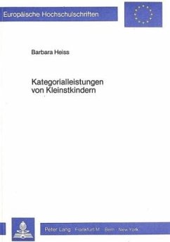 Kategorialleistungen von Kleinstkindern - Heiss, Barbara