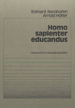 Homo sapienter educandus - Nordhofen, Eckhard;Höfler, Arnold