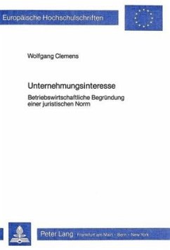 Unternehmungsinteresse - Clemens, Wolfgang