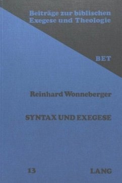Syntax und Exegese - Wonneberger, Reinhard