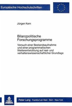 Bilanzpolitische Forschungsprogramme - Kern, Jürgen