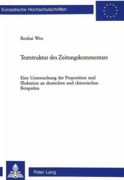 Cover Textstruktur des Zeitungskommentars
