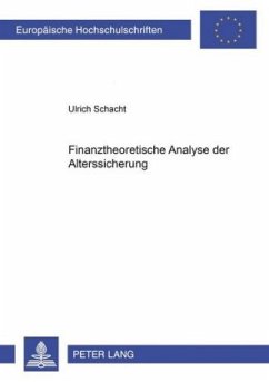 Cover Finanztheoretische Analyse der Alterssicherung