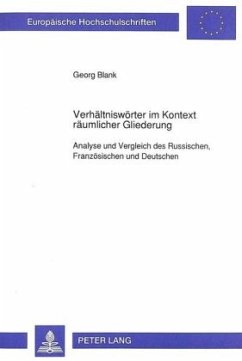 Verhältniswörter im Kontext räumlicher Gliederung - Blank, Georg