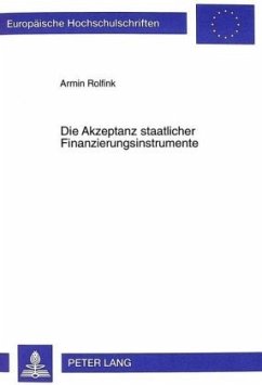 Cover Die Akzeptanz staatlicher Finanzierungsinstrumente