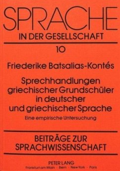 Cover Sprechhandlungen griechischer Grundschüler in deutscher und griechischer Sprache