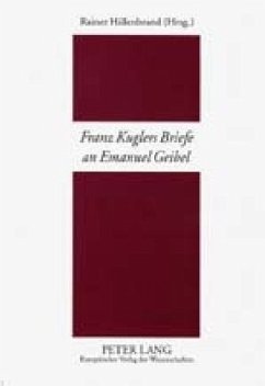 Cover Franz Kuglers Briefe an Emanuel Geibel