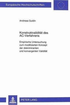 Konstruktvalidität des AC-Verfahrens - Guldin, Andreas