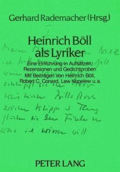 Cover Heinrich Böll als Lyriker