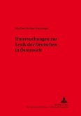 Untersuchungen zur Lexik des Deutschen in Österreich