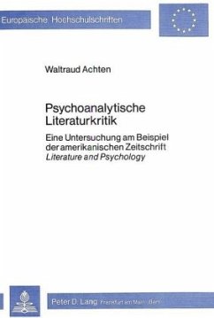 Psychoanalytische Literaturkritik - Achten, Waltraud