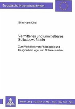 Cover Vermitteltes und unmittelbares Selbstbewußtsein