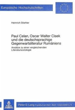 Cover Paul Celan, Oscar Walter Cisek und die deutschsprachige Gegenwartsliteratur Rumäniens