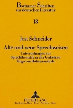 Alte und neue Sprechweisen - Schneider, Jost