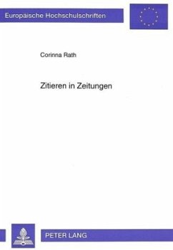 Zitieren in Zeitungen - Rath, Corinna