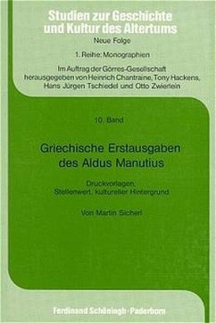 Griechische Erstausgaben des Aldus Manutius - Sicherl, Käthe; Sicherl, Martin