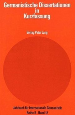 Cover Germanistische Dissertationen in Kurzfassung