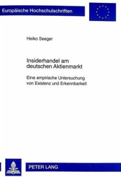 Insiderhandel am deutschen Aktienmarkt - Seeger, Heiko