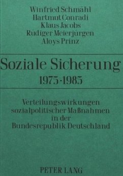 Soziale Sicherung 1975-1985 - Schmähl, Winfried;Conradi, Hartmut;Meierjürgen, Rüdiger