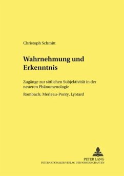 Wahrnehmung und Erkenntnis - Schmitt, Christoph