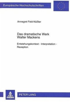 Cover Das dramatische Werk Walter Mackens