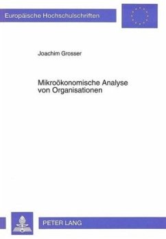 Mikroökonomische Analyse von Organisationen - Grosser, Joachim