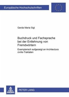 Cover Buchdruck und Fachsprache bei der Entlehnung von Fremdwörtern