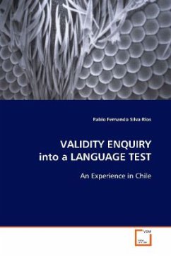 VALIDITY ENQUIRY into a LANGUAGE TEST - Silva Ríos, Pablo Fernando