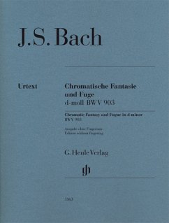 Cover Chromatische Fantasie und Fuge d-Moll BWV903 für Klavier (ohne Fingersatz)