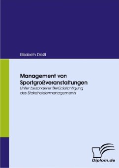 Management von Sportgroßveranstaltungen - Dießl, Elisabeth