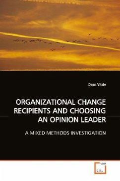 Cover ORGANIZATIONAL CHANGE RECIPIENTS AND CHOOSING AN OPINION LEADER