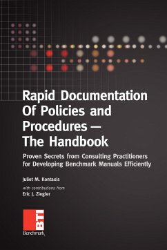 Rapid Documentation of Policies and Procedures - The Handbook - Kontaxis, Juliet